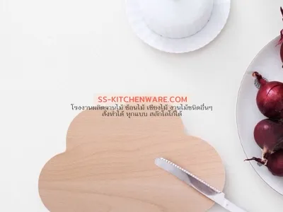 เขียงไม้ ถาดไม้ สลักโลโก้ แบบที่ 1