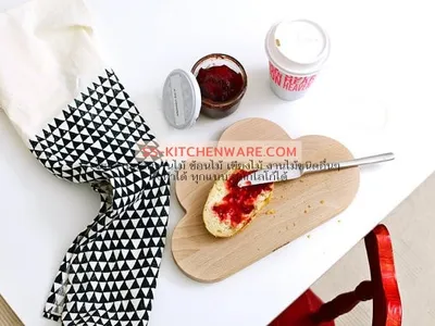 เขียงไม้ ถาดไม้ สลักโลโก้ แบบที่ 5