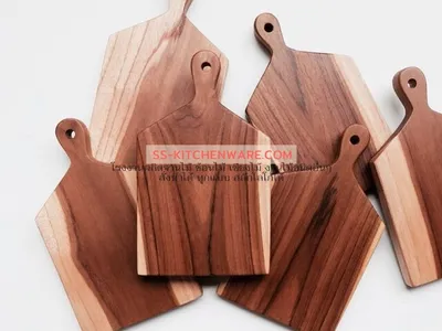 เขียงไม้ ถาดไม้ สลักโลโก้ แบบที่ 6