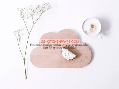 เขียงไม้ ถาดไม้ สลักโลโก้ แบบที่ 10