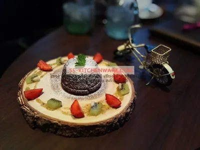 เขียงไม้ ถาดไม้ สลักโลโก้ แบบที่ 13