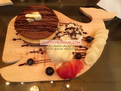 เขียงไม้ ถาดไม้ สลักโลโก้ แบบที่ 14