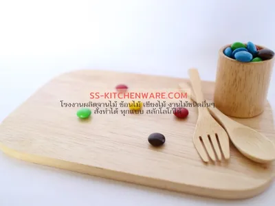 เขียงไม้ ถาดไม้ สลักโลโก้ แบบที่ 20