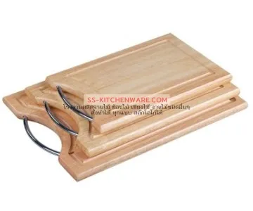 เขียงไม้ ถาดไม้ สลักโลโก้ แบบที่ 44