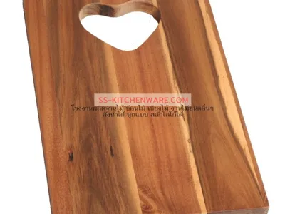 เขียงไม้ ถาดไม้ สลักโลโก้ แบบที่ 45