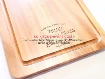 เขียงไม้ ถาดไม้ สลักโลโก้ แบบที่ 47