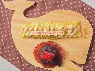 เขียงไม้ ถาดไม้ สลักโลโก้ แบบที่ 50