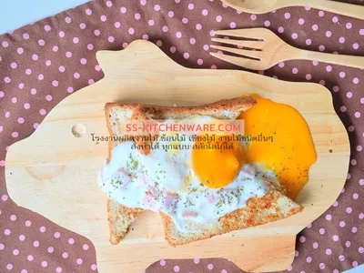 เขียงไม้ ถาดไม้ สลักโลโก้ แบบที่ 56