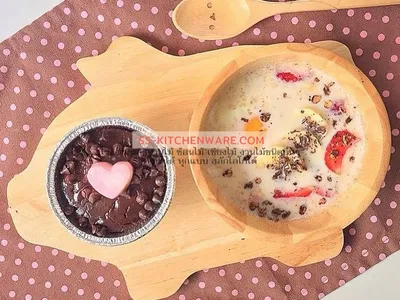 เขียงไม้ ถาดไม้ สลักโลโก้ แบบที่ 59