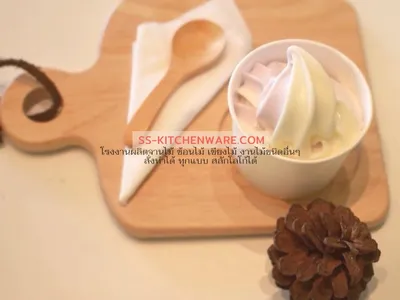 เขียงไม้ ถาดไม้ สลักโลโก้ แบบที่ 66