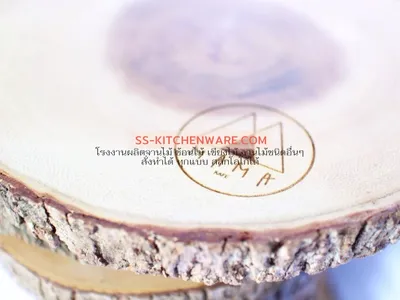 เขียงไม้ ถาดไม้ สลักโลโก้ แบบที่ 72