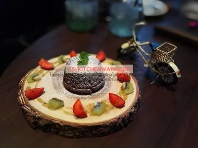 เขียงไม้ ถาดไม้ สลักโลโก้ แบบที่ 97