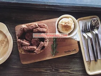 เขียงไม้ ถาดไม้ สลักโลโก้ แบบที่ 99