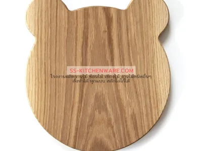 เขียงไม้ ถาดไม้ สลักโลโก้ แบบที่ 105