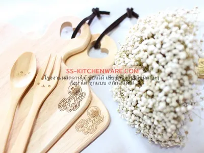 ช้อนไม้ ช้อนส้อมไม้ แบบที่ 5