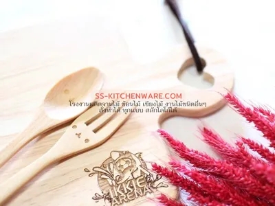 ช้อนไม้ ช้อนส้อมไม้ แบบที่ 7