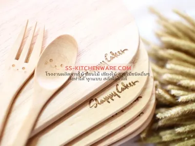 ช้อนไม้ ช้อนส้อมไม้ แบบที่ 9