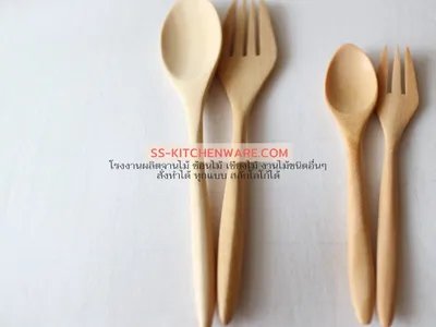 ช้อนไม้ ช้อนส้อมไม้ แบบที่ 21