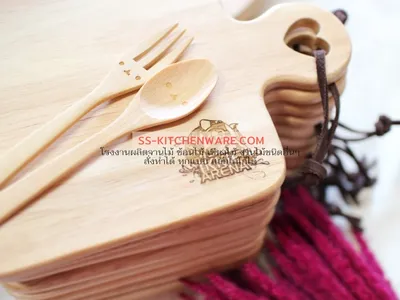 ช้อนไม้ ช้อนส้อมไม้ แบบที่ 32